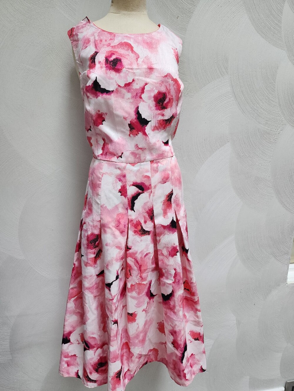 Shelby & Palmer Watercolor Pink Midi Dress 6